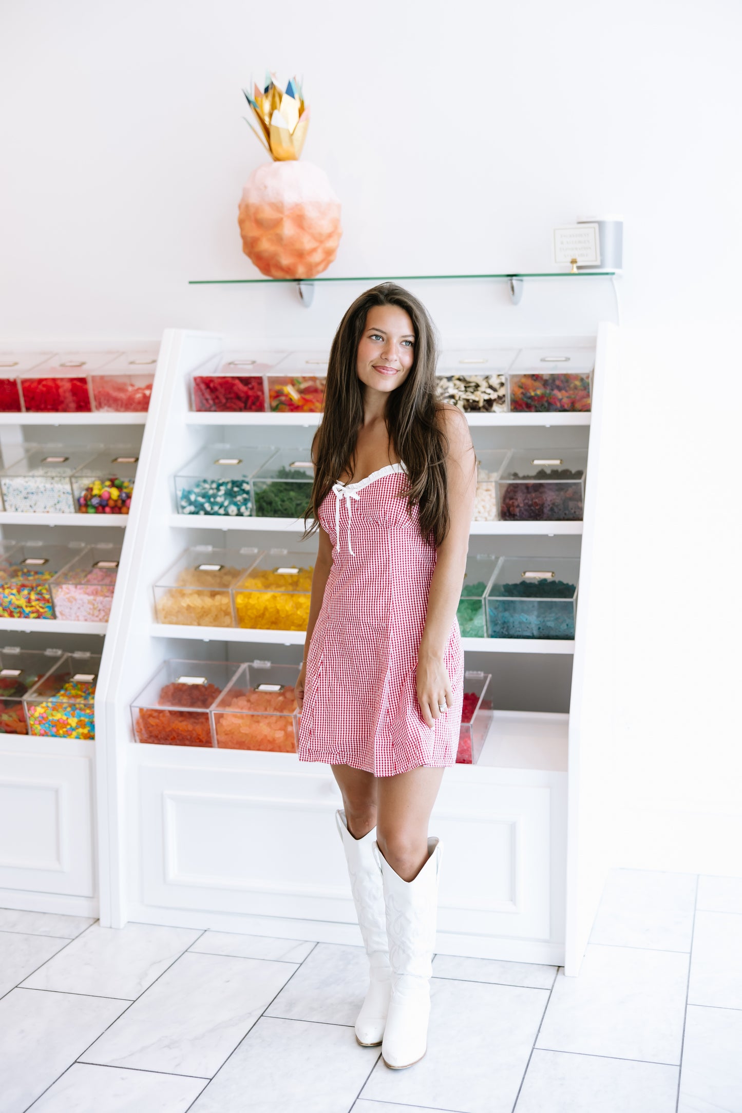 Little Red Gingham Dress