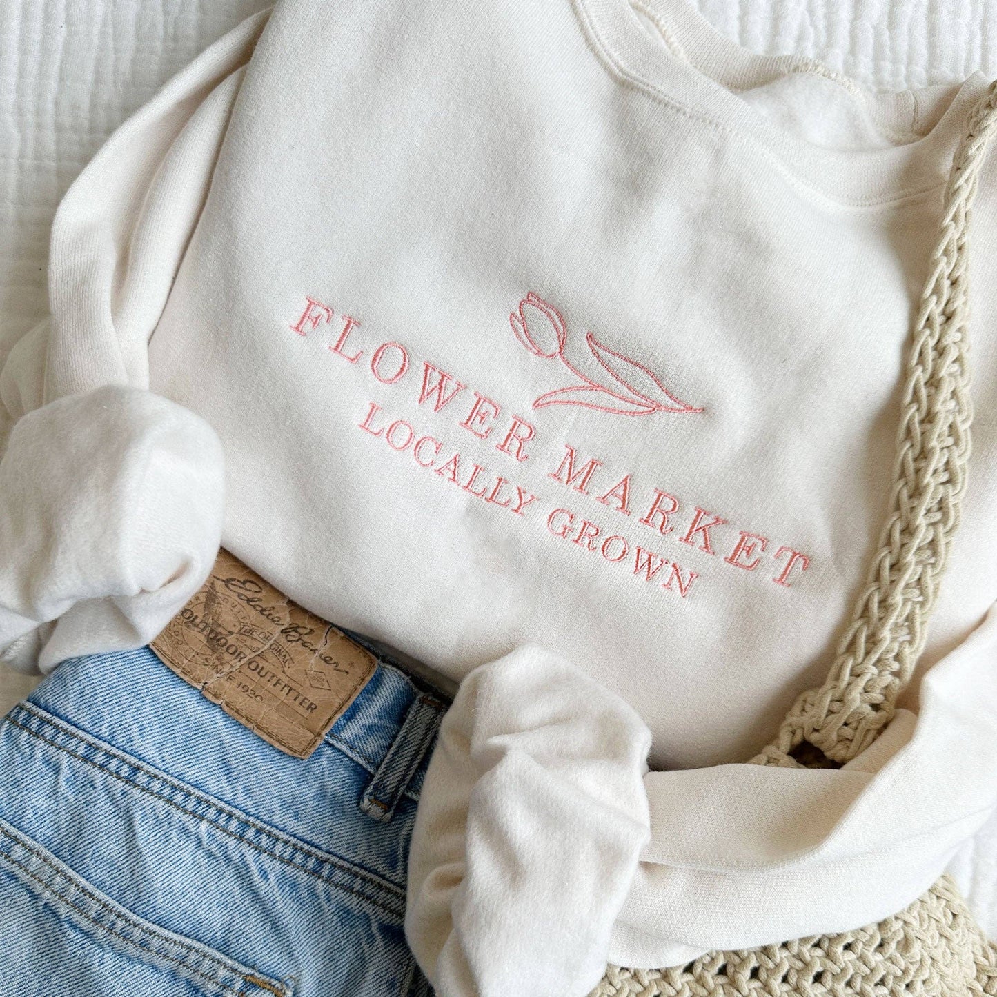 Flower Market Embroidered Sweatshirt