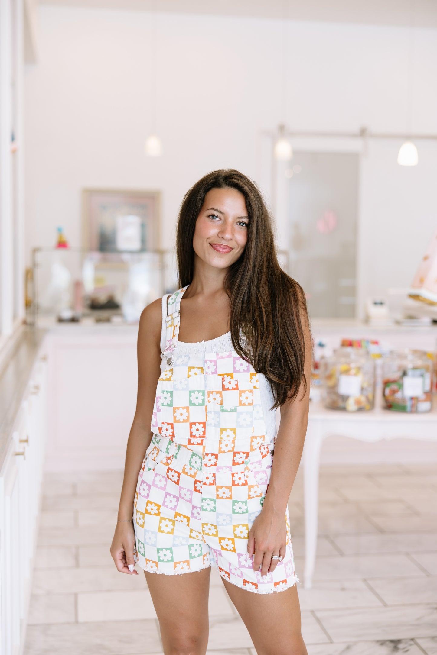 Daisy Checker Romper