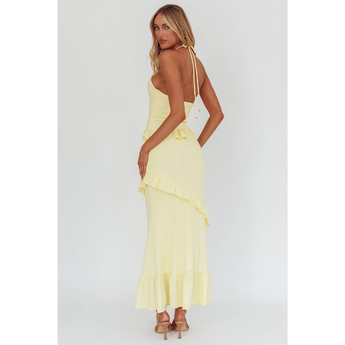 Lemon Halter Dress