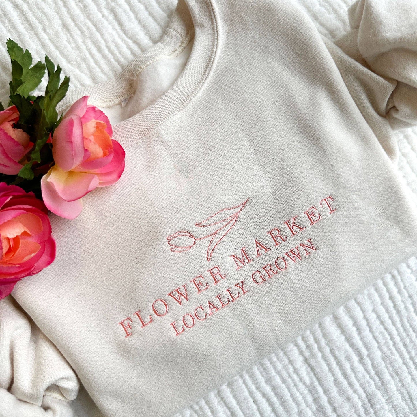 Flower Market Embroidered Sweatshirt