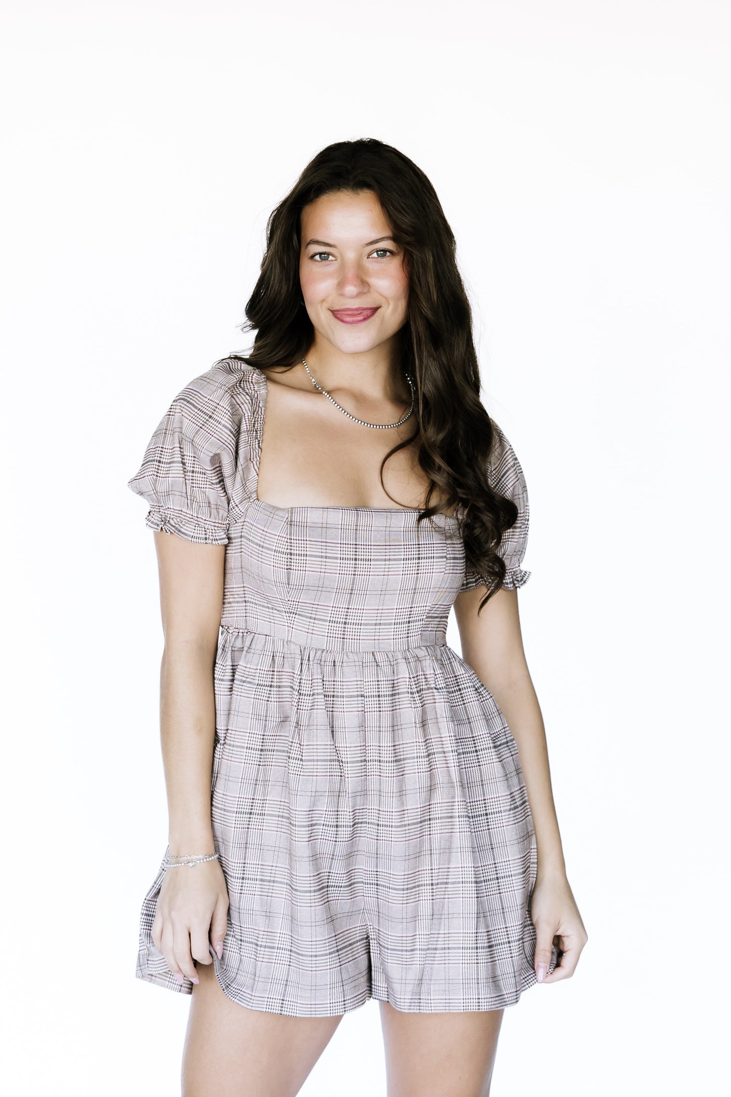 Falling for Plaid Romper