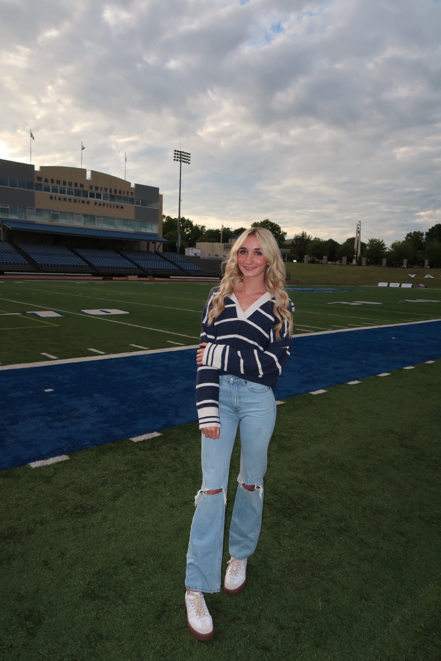 Victory Stripe Pullover