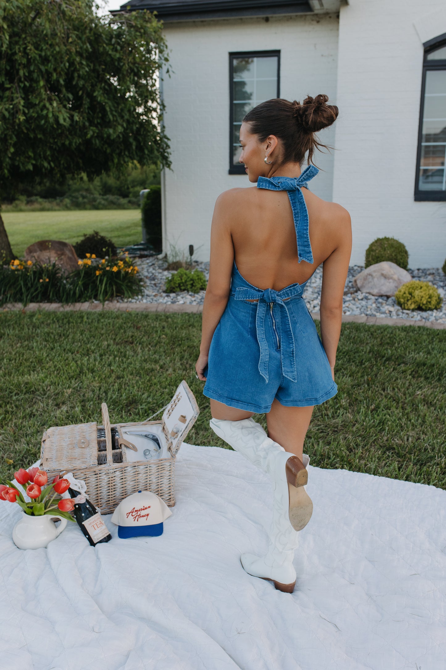 Firecracker Denim Romper