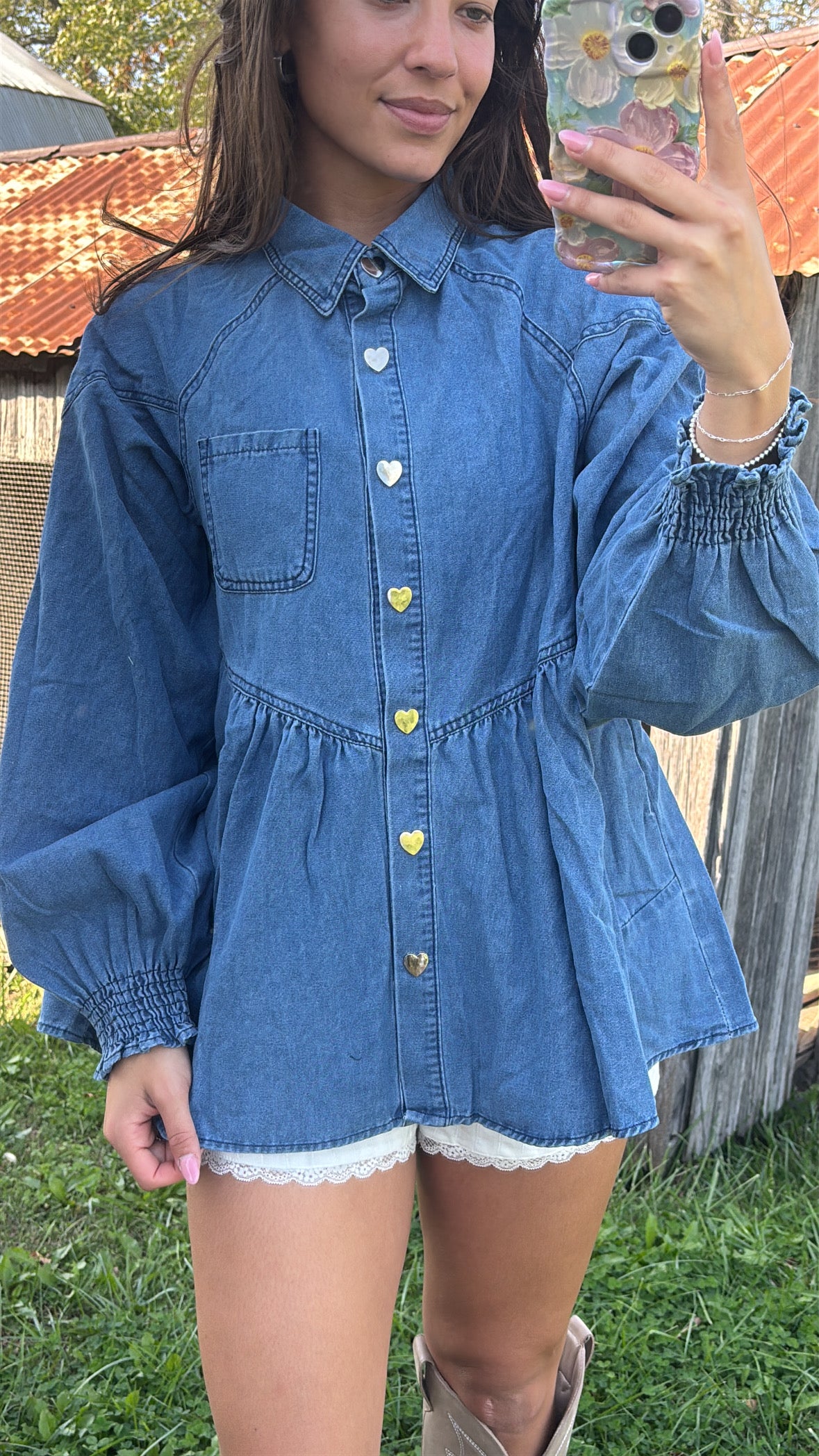 Apple Ridge Denim Blouse