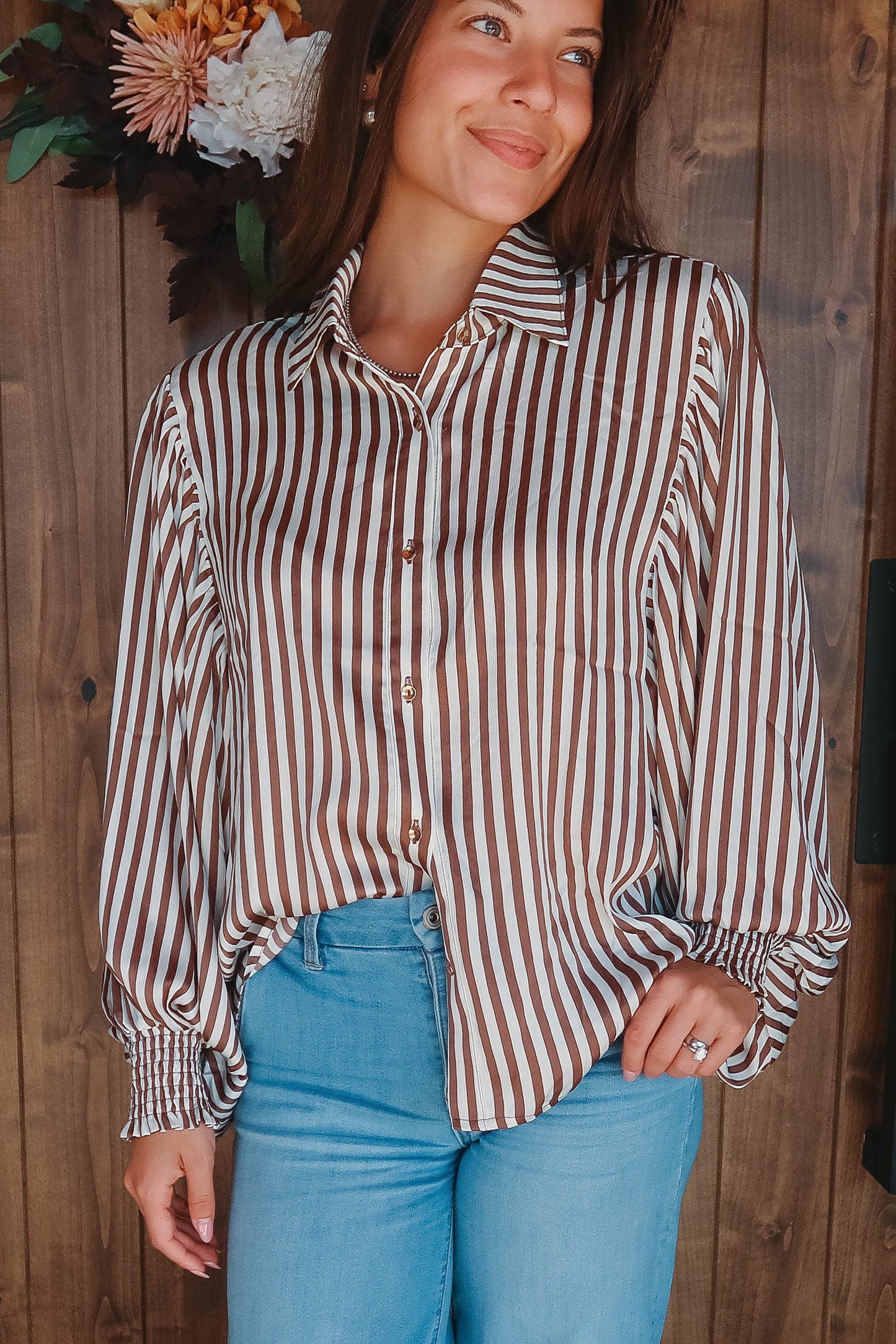 Cocoa Striped blouse