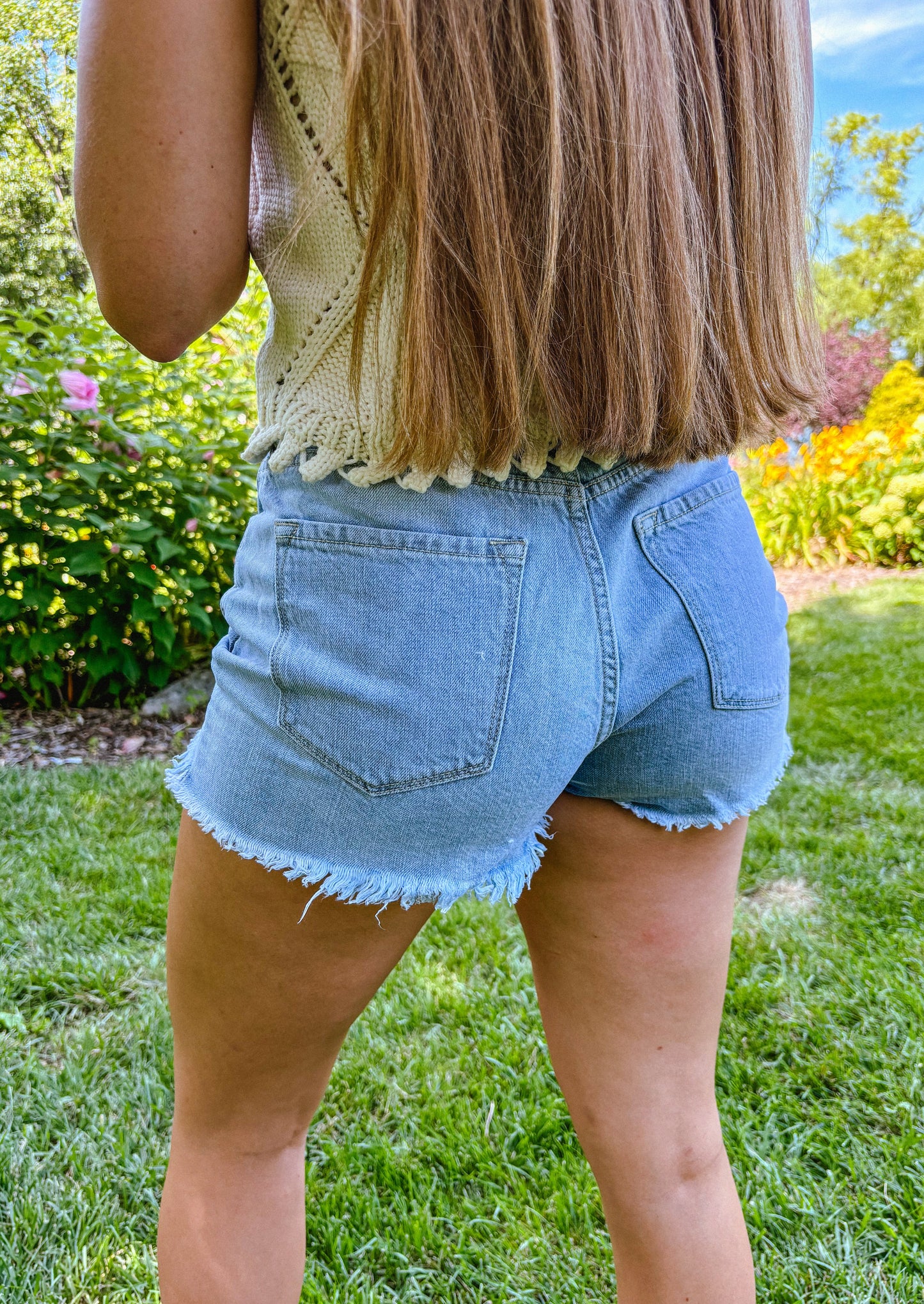 Kan Can Distressed Denim Shorts