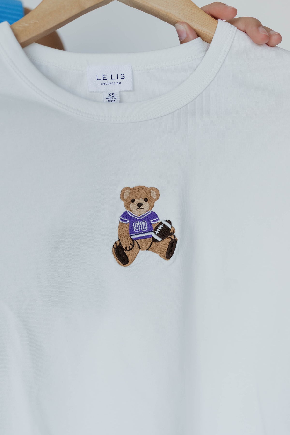 Teddy Bear Baby Tee (Purple)