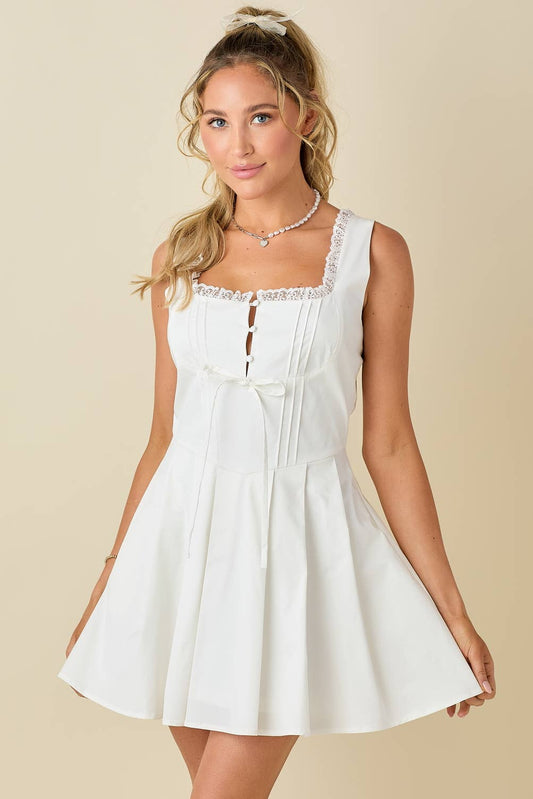 White Princess  Mini Dress