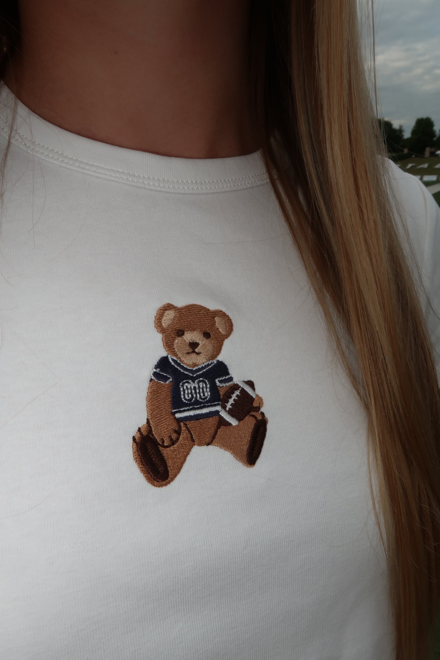 Teddy Bear Baby Tee (Blue)