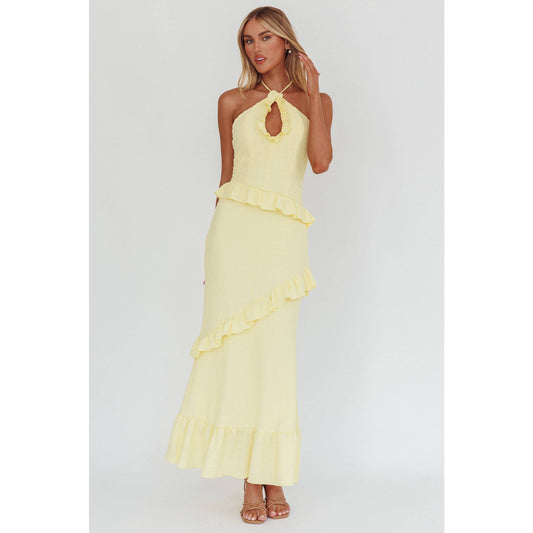 Lemon Halter Dress
