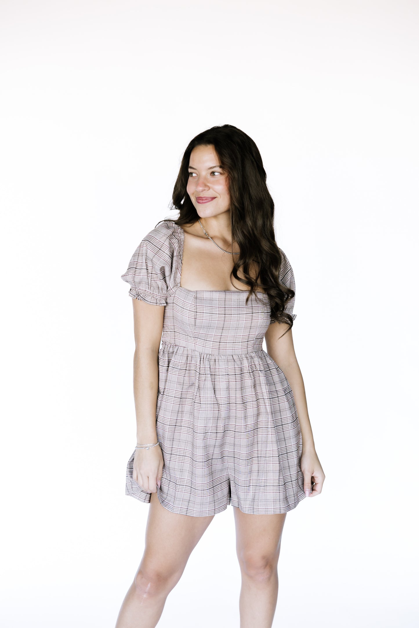 Falling for Plaid Romper