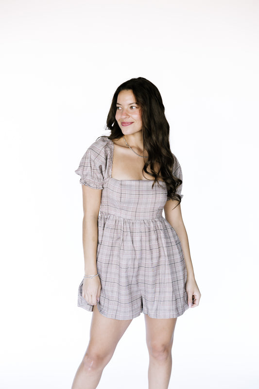 Falling for Plaid Romper