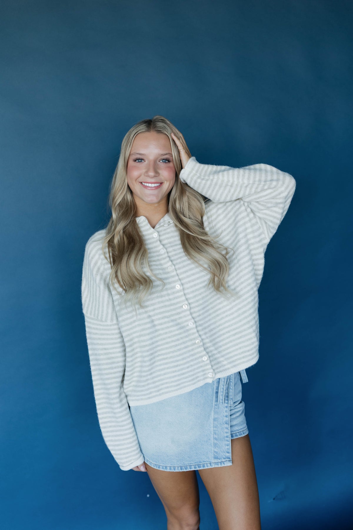 Cozy Stripe Cardigan