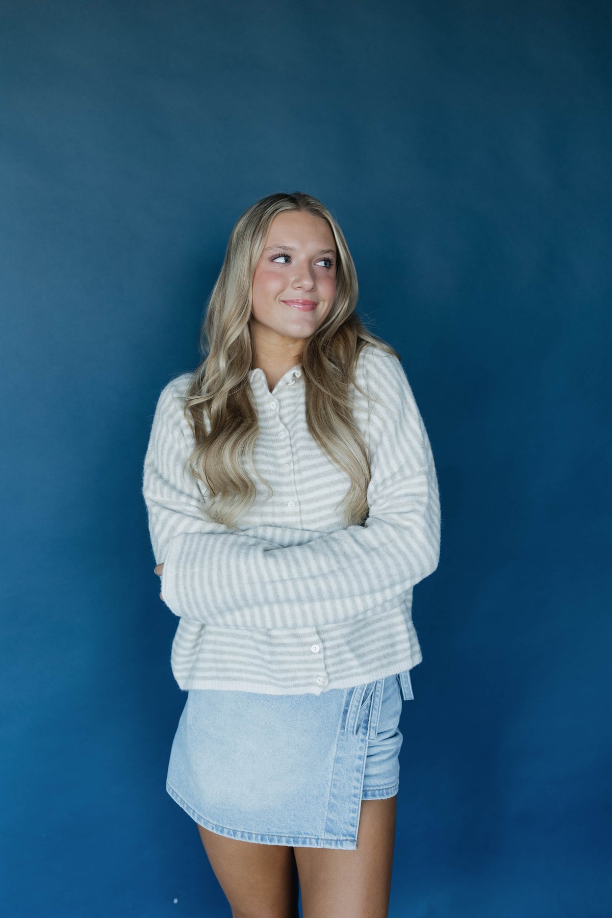 Cozy Stripe Cardigan