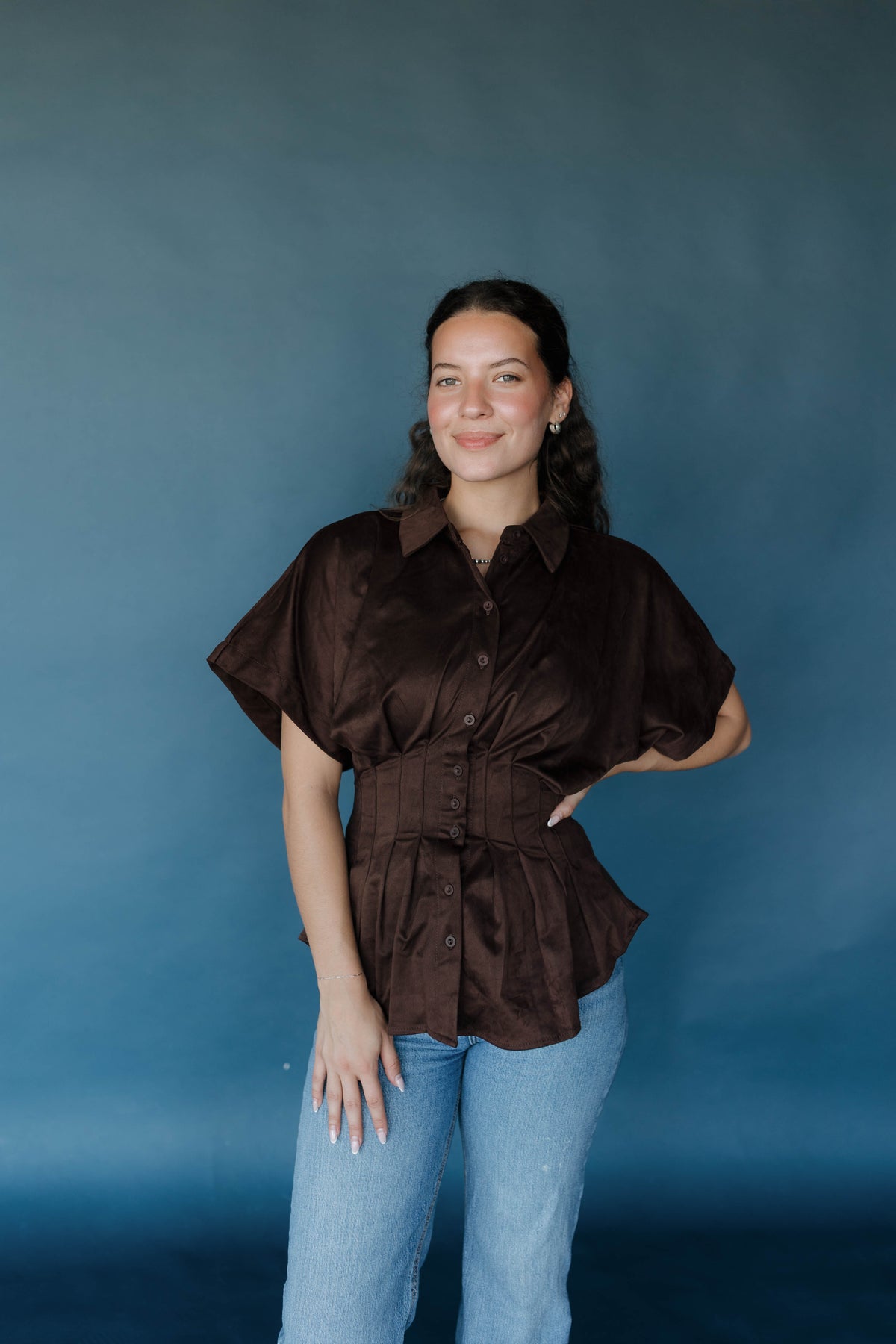 Golden Girl Blouse - Brown