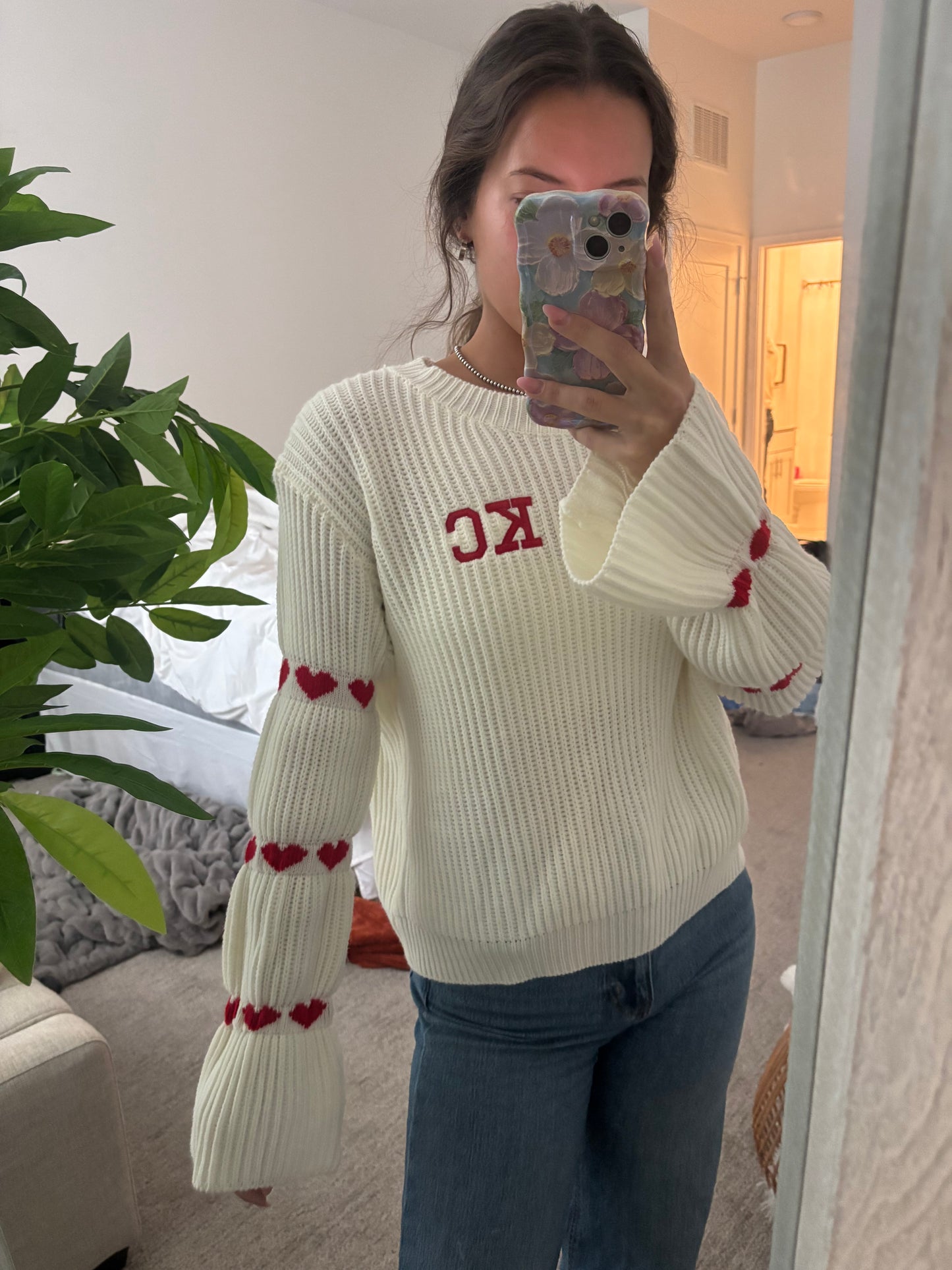 KC Knitted Heart Sweater