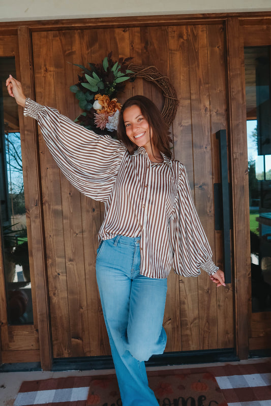 Cocoa Striped blouse